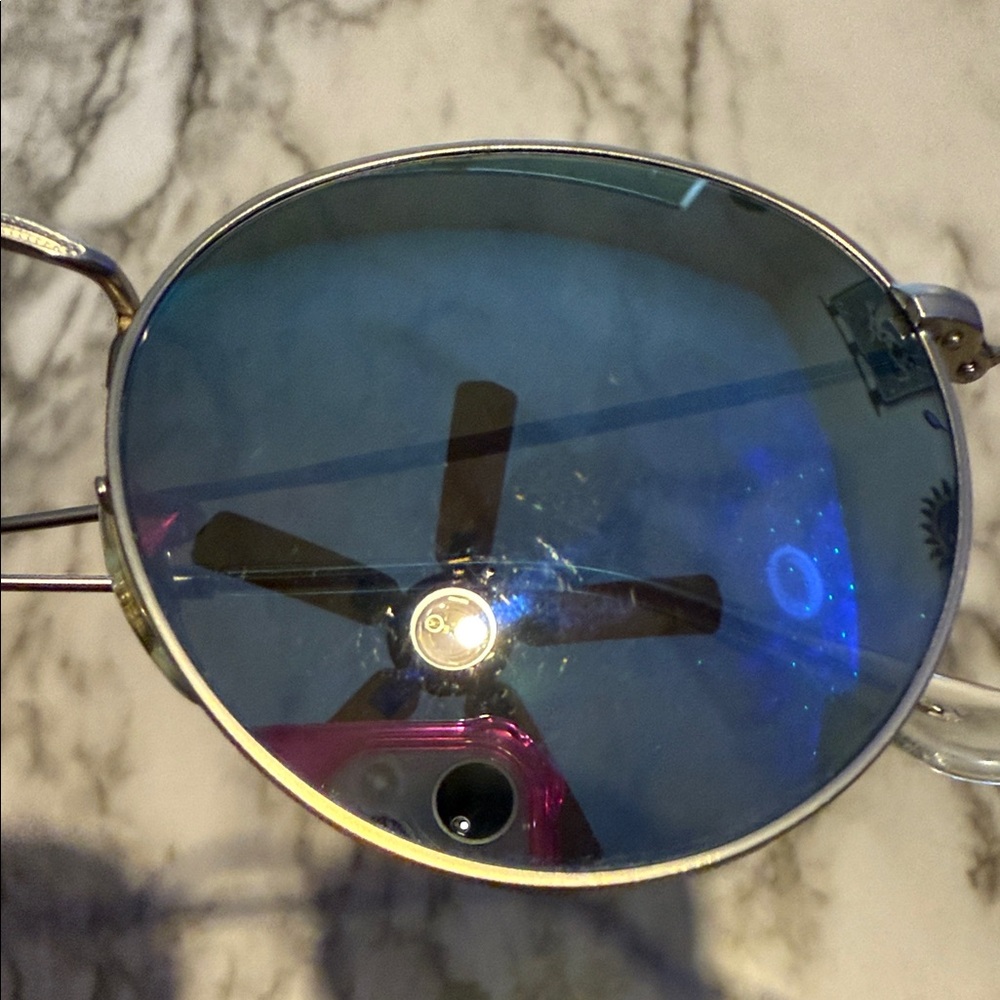 Ray-Ban Authentic Round Silver Frame Sunglasses W… - image 3